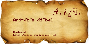 András Ábel névjegykártya